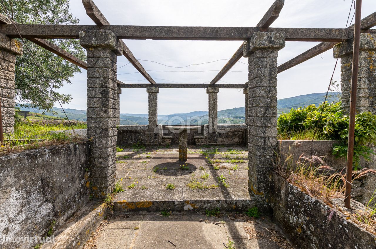 Quinta do Barreiro em Mesão Frio com vinhas e vista de Rio Douro