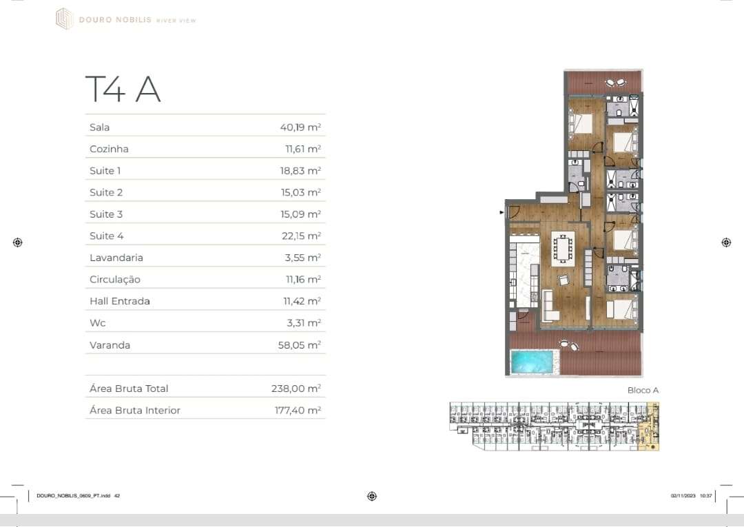 Apartamento T4 - 4 Suites e Piscina Privativa | Empreendimento Douro N-38