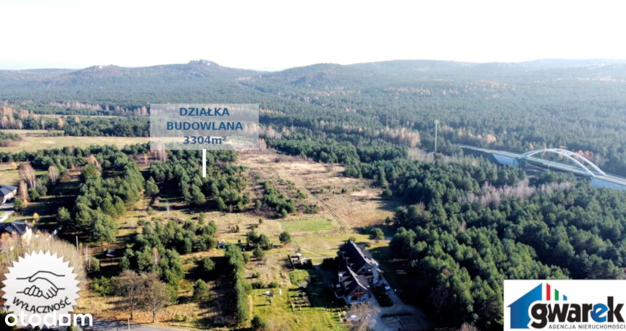 Pejzażowa, szeroka, działka budowlana 3304 m2 Hucisko Włodowice JURA-0