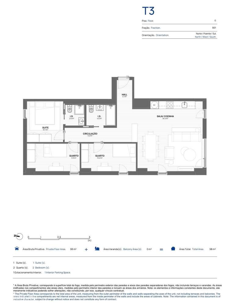 Apartamento T3 no empreendimento CORE em Leça da Palmeira - Grande imagem: 5/5