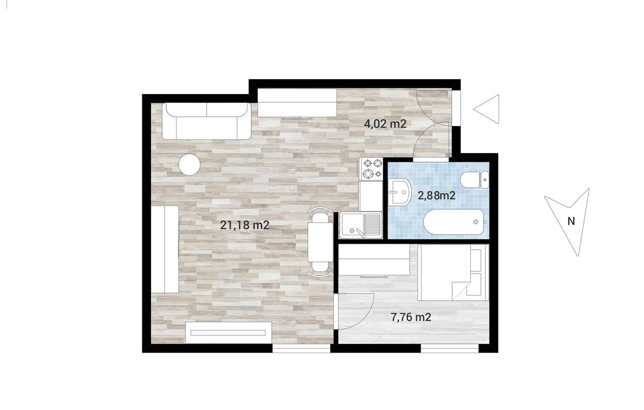Komfortowe, wysokie 2pok na Grochowie-18