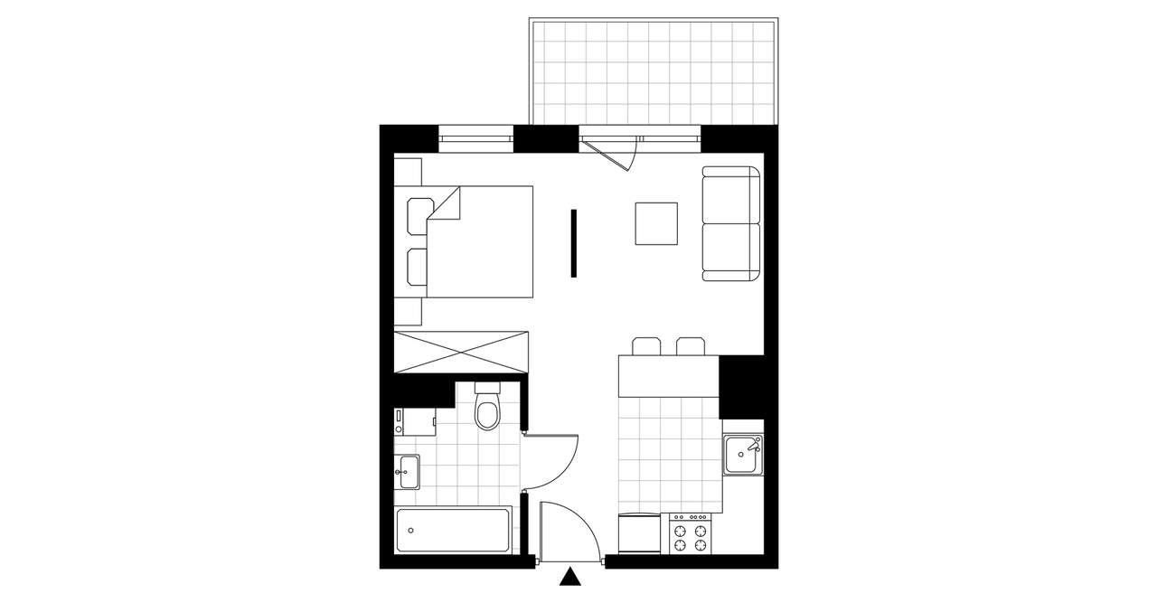 1-pokojowe mieszkanie 30m2 + balkon Bez Prowizji - Pełny obrazek: 3/8