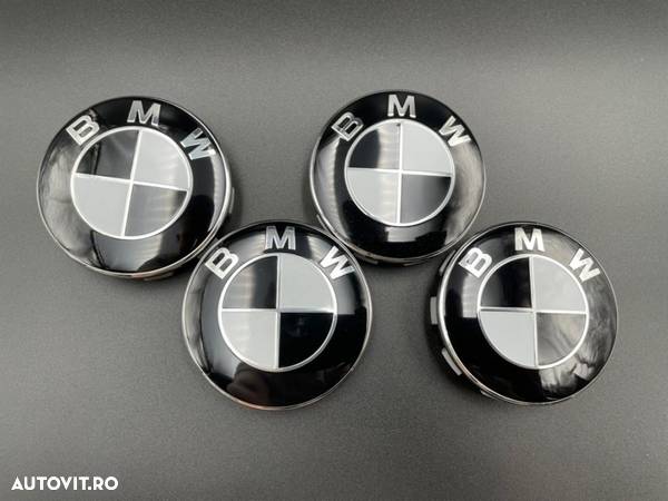 Set Capace Jante BMW negru 68mm - 2