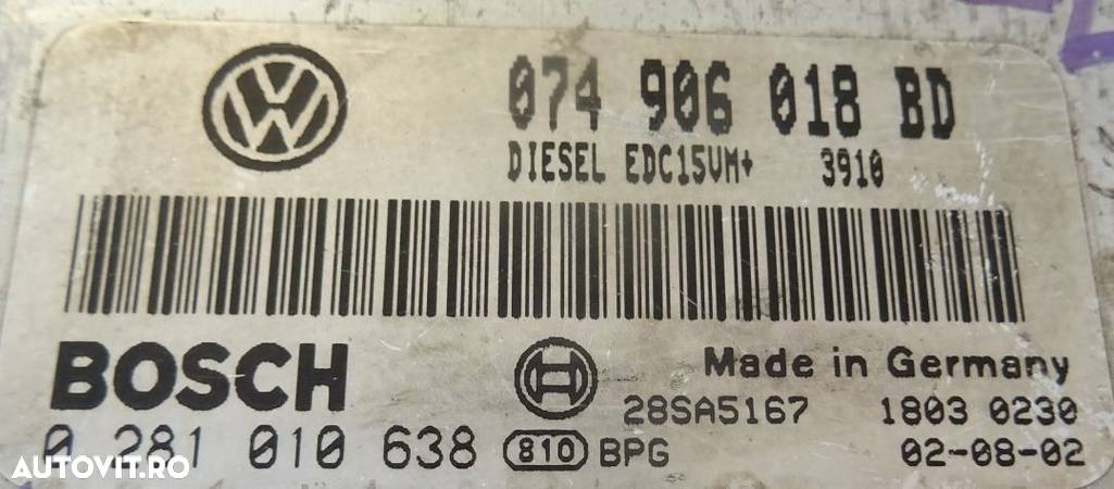 Calculator motor Volkswagen LT 2.5 TDI din 2002 - 2