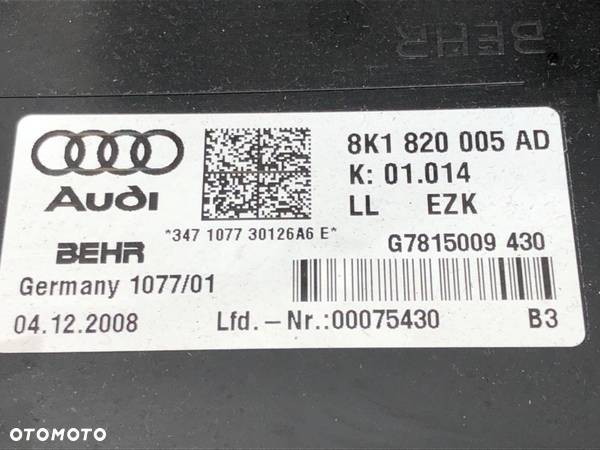 NAGRZEWNICA KOMPLETNA KOMBAJN AUDI A4 B8 Avant (8K5) 2007 - 2015 1.8 TFSI 118 kW [160 KM] benzyna - 7