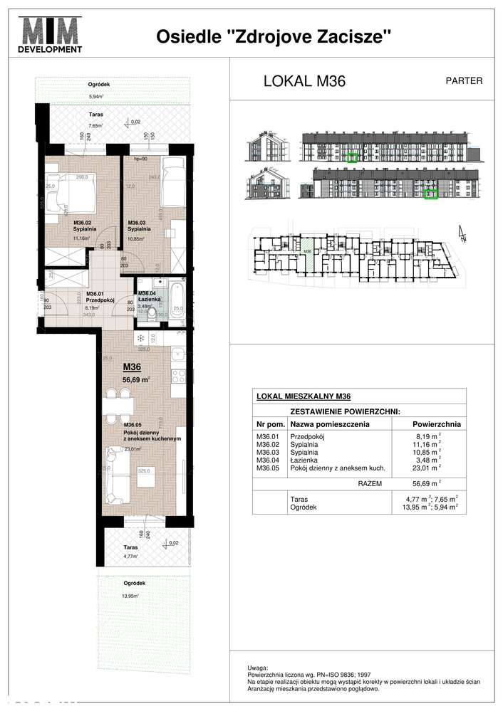 Osiedle Zdrojove Zacisze Busko-Zdrój | Mieszkanie AM36 - 56,69 m2 - Pełny obrazek: 2/7