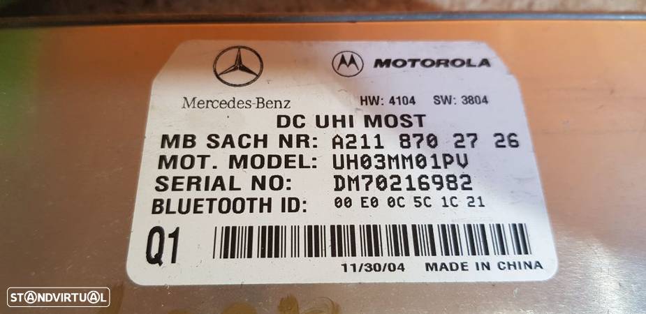 Módulo Bluetooth Mercedes Clk W209 Class C 203 w211 2004 - 2