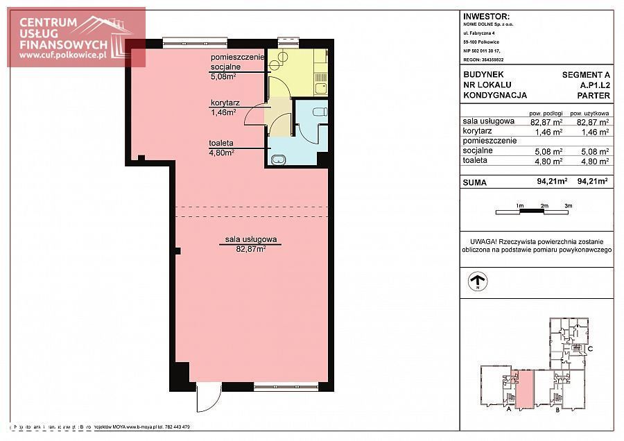 Lokal 94,21 m2- na sprzedaż, Żarska, Polkowice Do