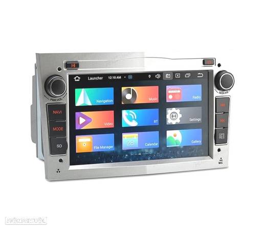 AUTO RADIO GPS ANDROID 11 CINZA CLARO PARA OPEL ASTRA H VIVARO ZAFIRA VECTRA CORSA D QUAD CORE - 4