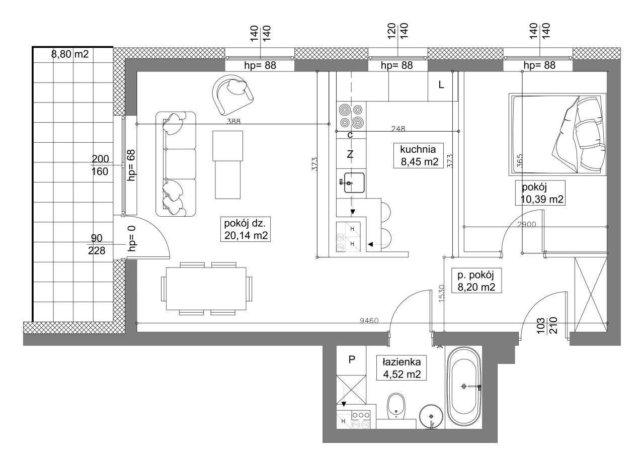 Mieszkanie w inwestycji Osiedle Słoneczne | 3A - Pełny obrazek: 2/7
