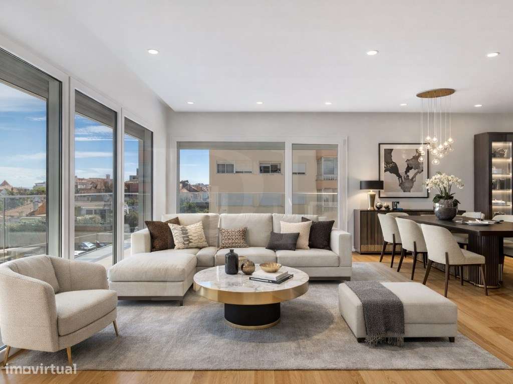 Apartamento T4 com Varanda junto à praia com vista Mar - Grande imagem: 4/24