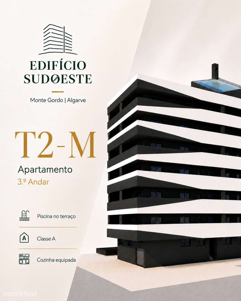 Apartamento T2 com Varanda | Edifício Sudoeste | Monte Gordo-0