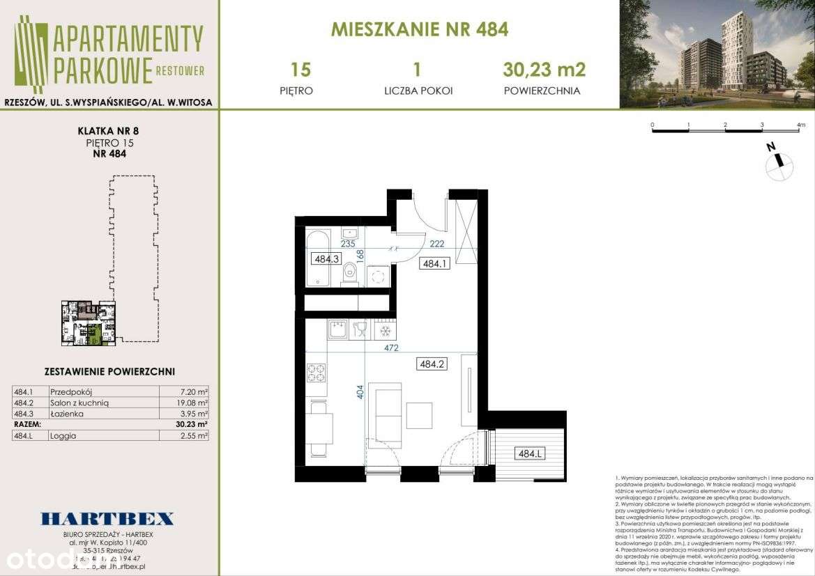Apartamenty Parkowe | mieszkanie 1-pok. | 484 - Pełny obrazek: 2/7