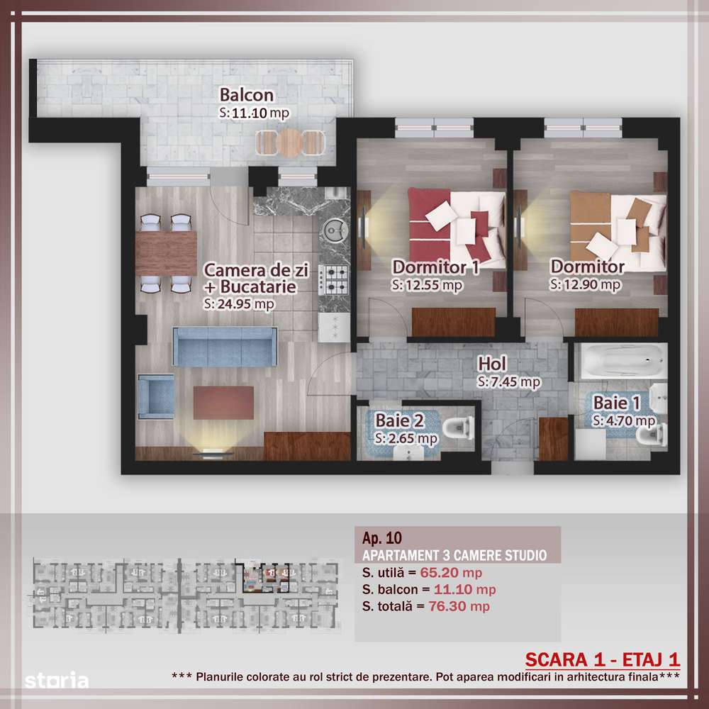 3 camere  -parcare bonus -oferta lansare proiect Pallady-0