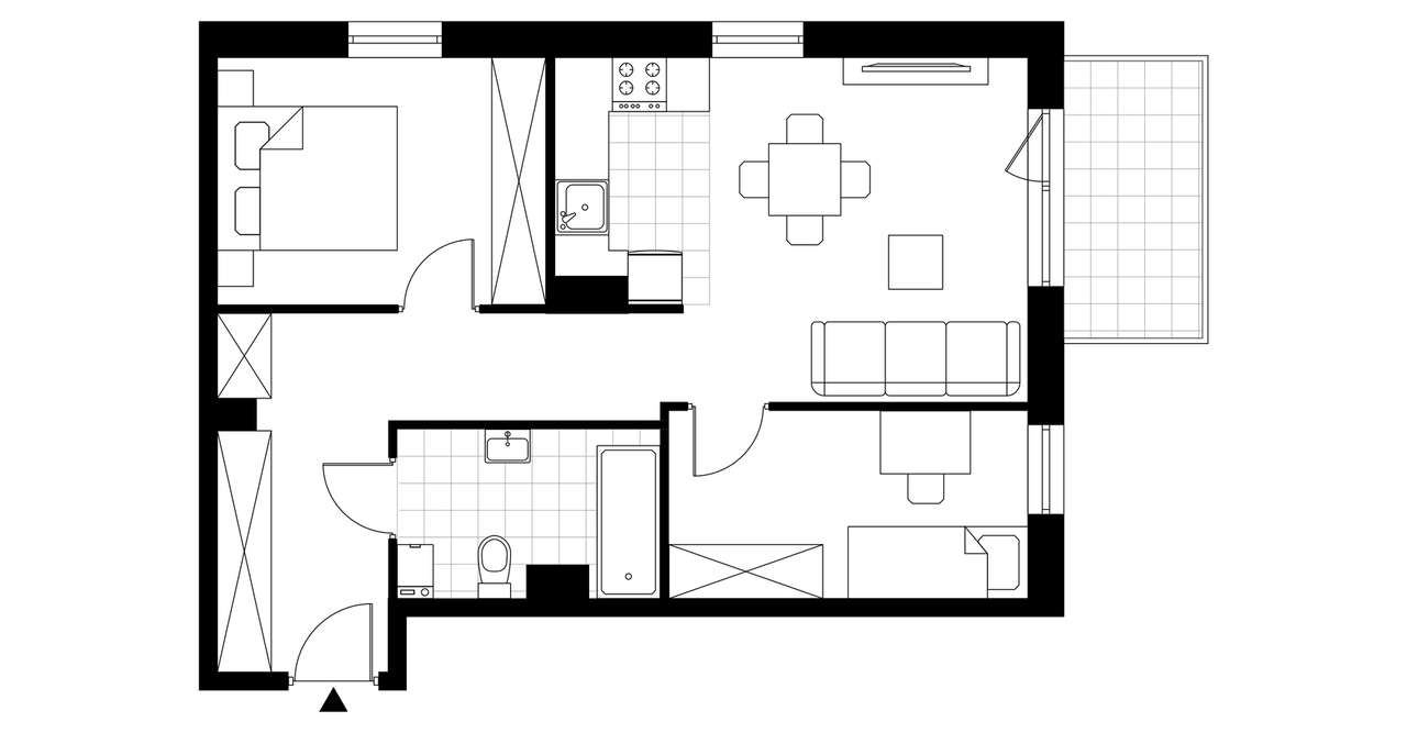 3-pokojowe mieszkanie 53m2 Bez Pośredników - Pełny obrazek: 3/8