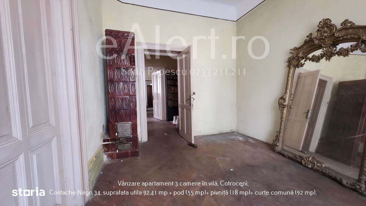 Apartament cu 3 camere în vilă, Cotroceni – Costache Negri 34-6