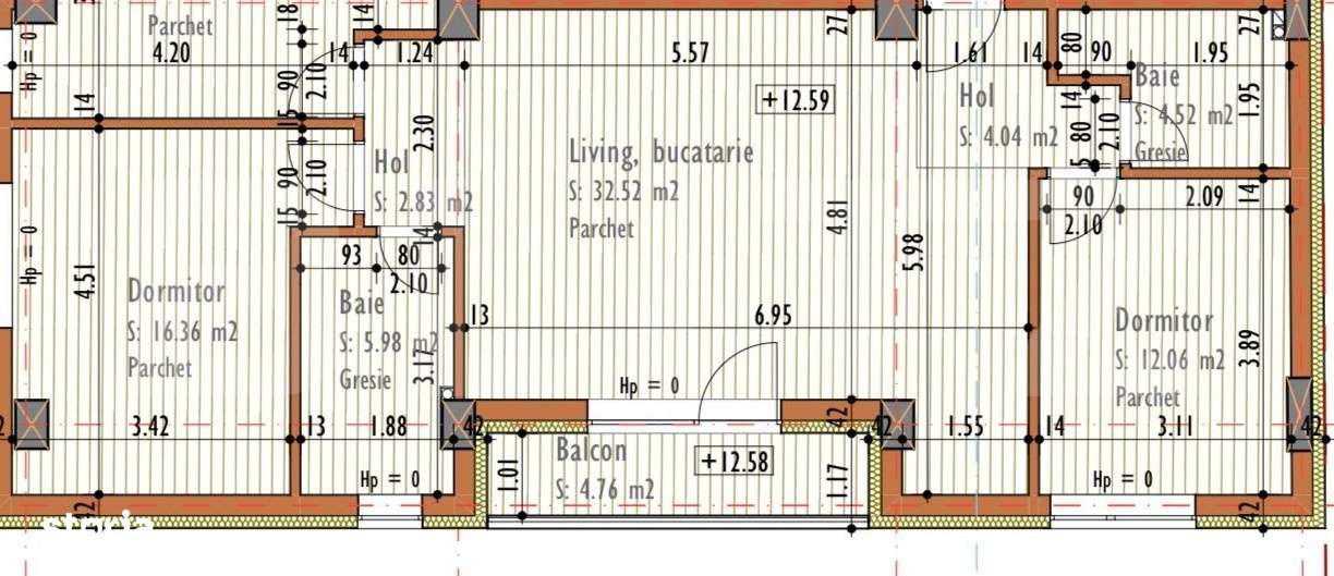 Apartament de vanzare, cu 3 camere, 93 mp, Bloc Nou, zona Marasti - Imagine principală: 2/2