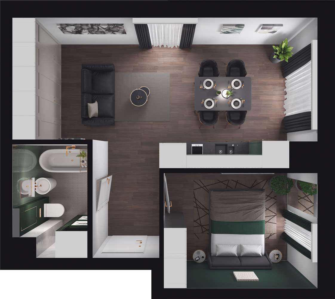 Kolejova 1 | mieszkanie 2-pok. | A.03.27 - Pełny obrazek: 3/9