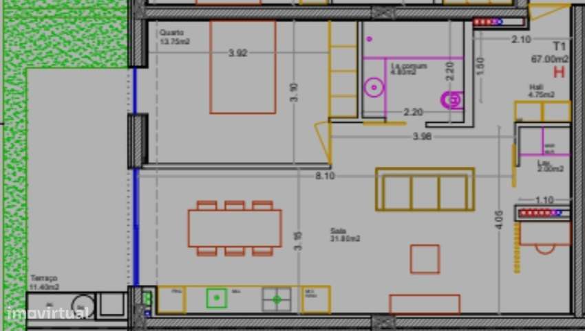 Apartamento T1 em Nogueira, Braga.-22
