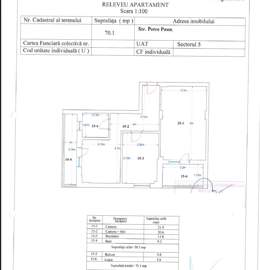 Apartament 2 camere Bloc Nou, 58mp utili + 2 balcoane, sector 5-17