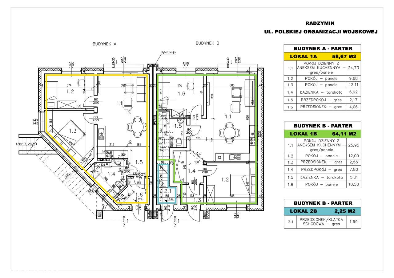 Apartamenty POW Radzymin, 3 pokoje + ogródek ok. 67 m² - Pełny obrazek: 3/8
