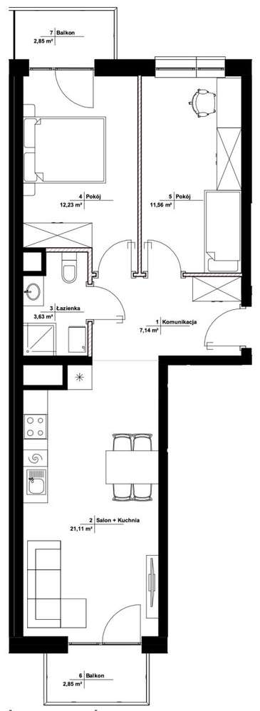 2 balkony, zieleń dookoła-6
