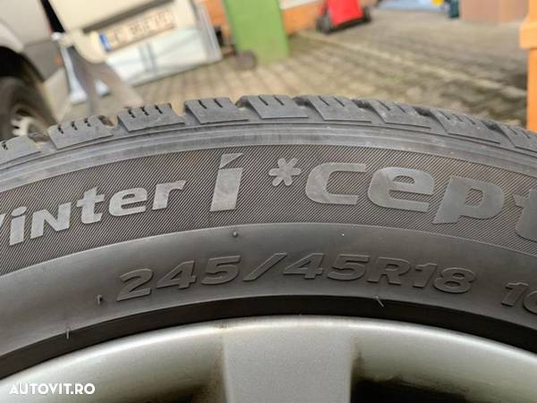 Jante Bmw Seria 5 F10/F11 cu cauc 245/45/R18 Hankook dot 2017 4-5mm 8jx18is30 - 6