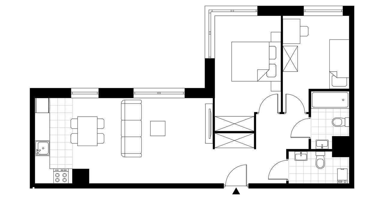 3-pokojowe mieszkanie 60m2 Bezpośrednio - Pełny obrazek: 4/9