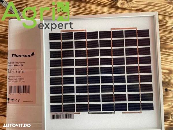 Baterie aparat si panou solar aparat gard electric 5W 12V - 2