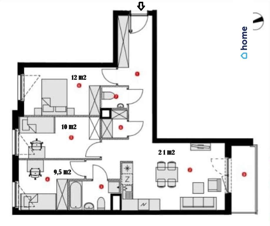 Nowoczesne 4-pokojowe mieszkanie na spokojnym os.-15