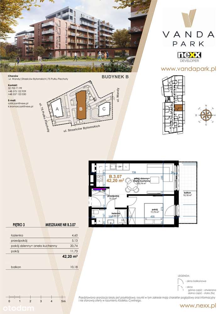 Vanda Park | mieszkanie 2-pok.| B.3.7 - Pełny obrazek: 2/9