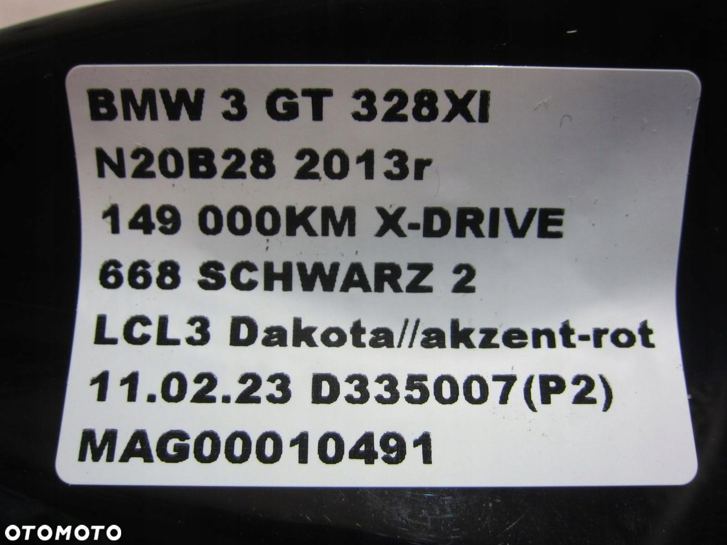 BMW F34 GT F30 OBUDOWA ANTENY PŁETWA SCHWARZ 668 - 7