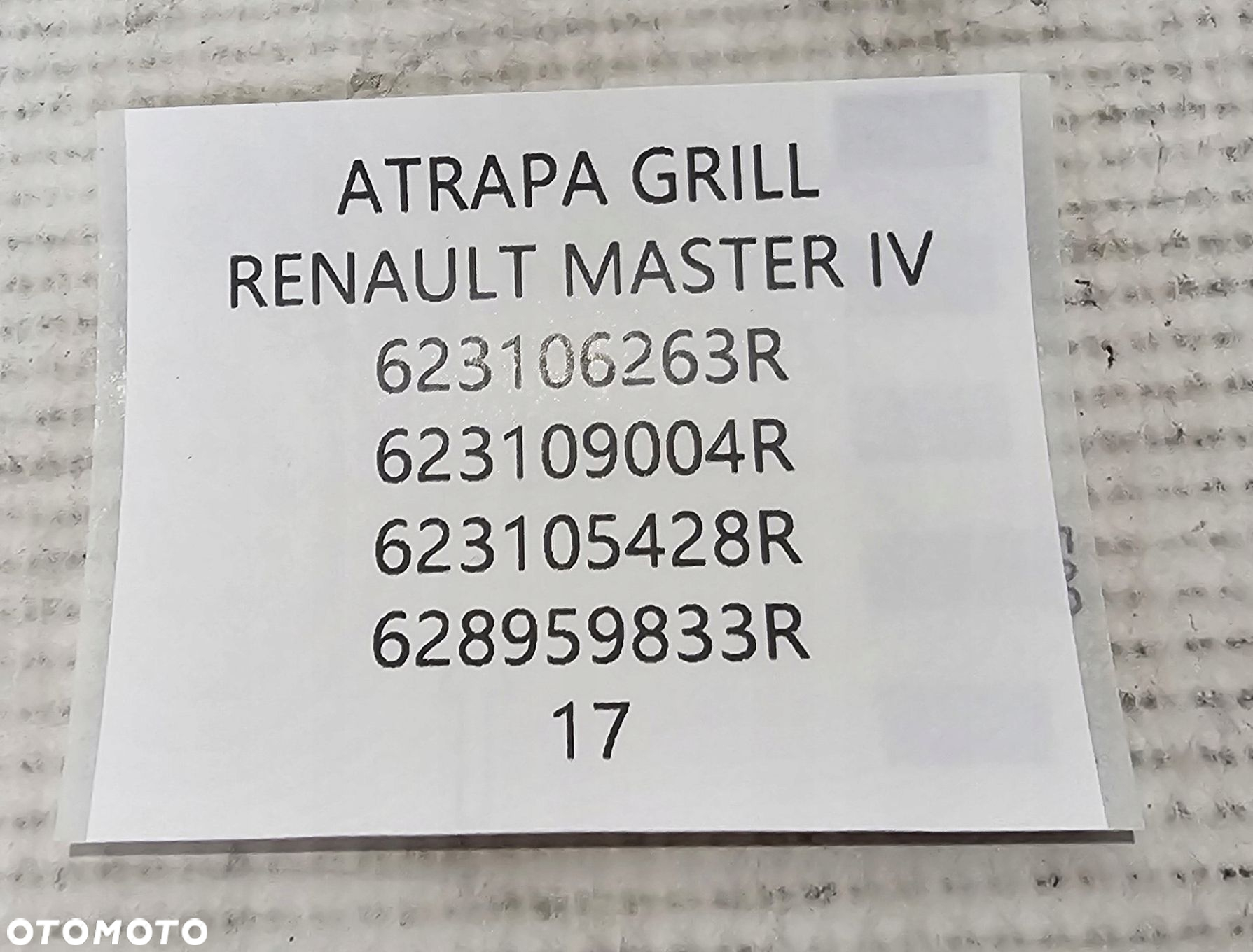 ORG ATRAPA GRILL PRZÓD RENAULT MASTER III LIFT / IV 4 2019- - 10