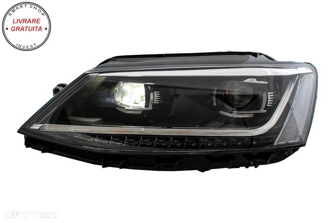 Faruri LED DRL VW Jetta Mk6 VI (2011-2017) Semnal Dinamic Secvential Xenon Matrix - livrare gratuita - 6