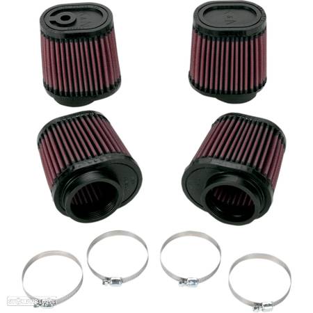 filtro de ar desportivo k&n yamaha v-max filter set (4) oval tapered ru-2989 - 1