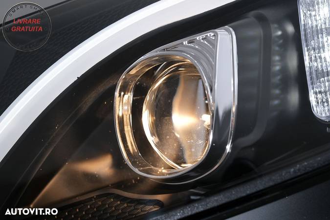 Faruri LED Mercedes C-Class W205 S205 A205 C205 (2014-2018) Negru Semnal Dinamic S- livrare gratuita - 6