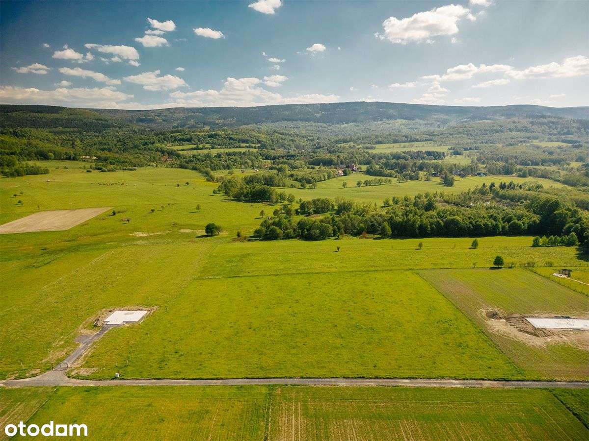 Rębiszów- działka siedliskowo-budowlana z widokiem na Pogórze Izerskie - Pełny obrazek: 5/5
