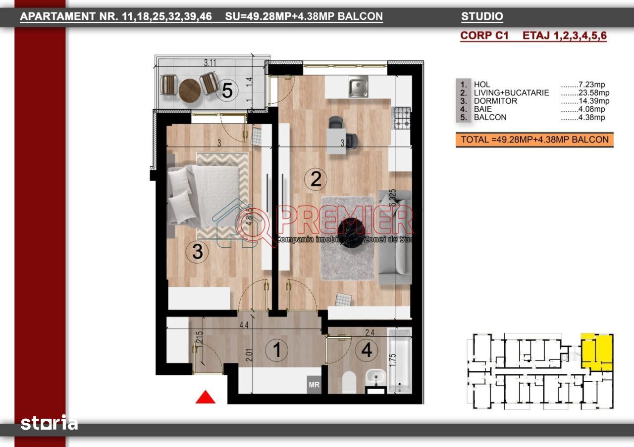 Metrou Berceni - apartament decomandat - Biruintei Popesti