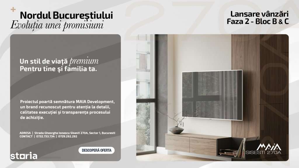 2 CAMERE | FINISAJE PREMIUM | BANEASA | LANGA METROU STRAULESTI - Imagine principală: 3/7