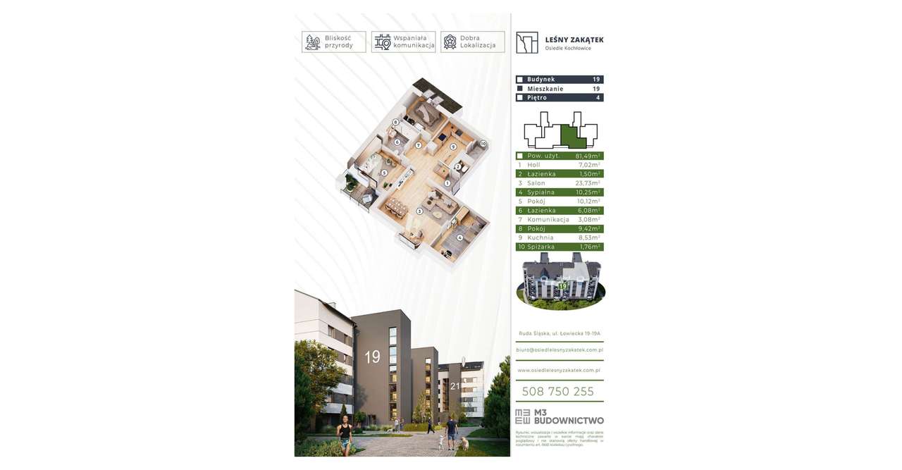 Osiedle Leśny Zakątek | mieszkanie 4-pok.| 19_M19 - Pełny obrazek: 2/7