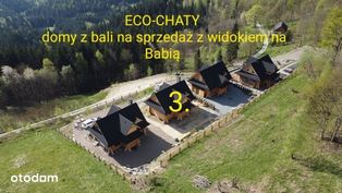 Gotowy dom z bali działka Zawoja widok Babia Góra