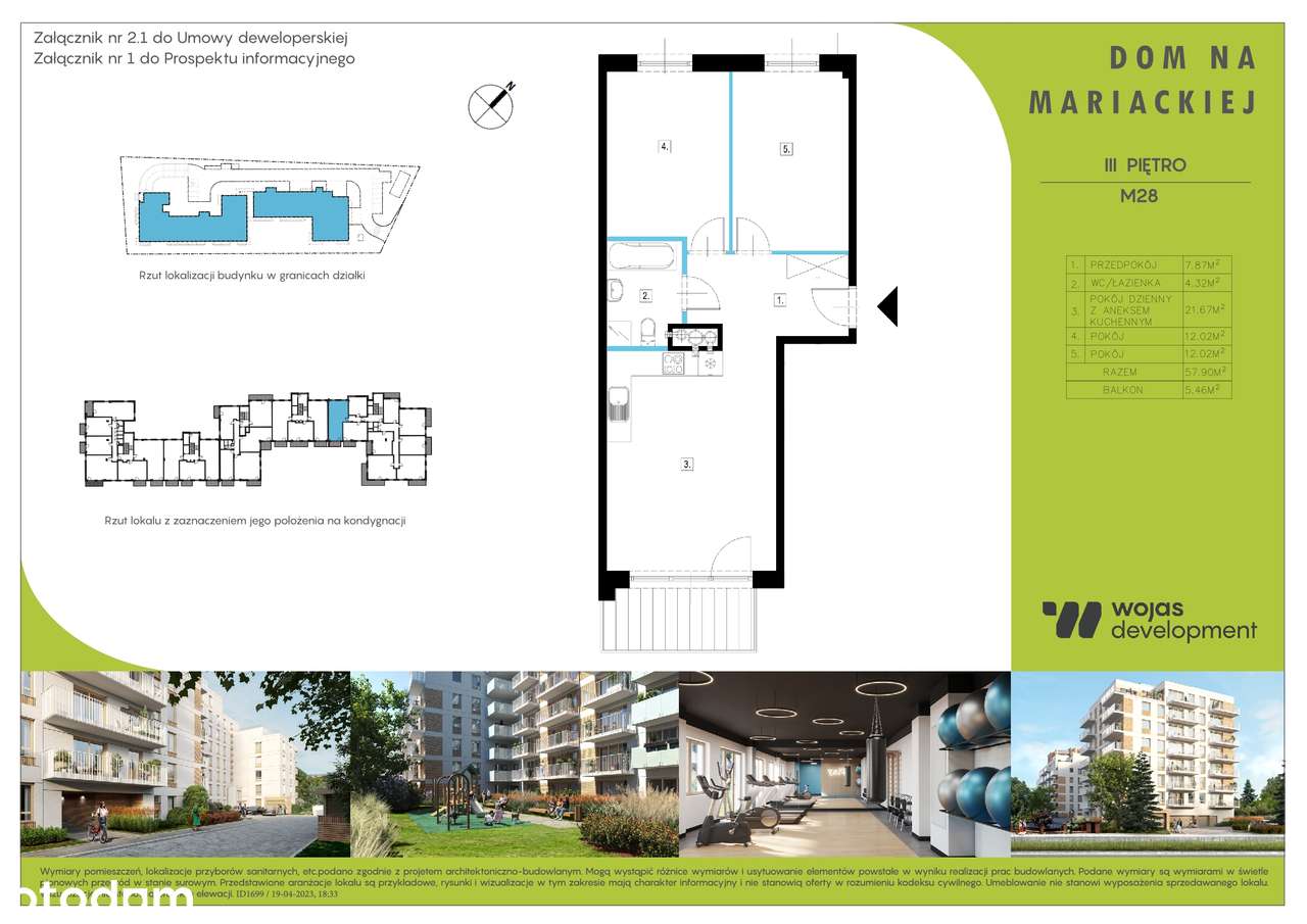 Dom na Mariackiej | mieszkanie M28 - Pełny obrazek: 3/8