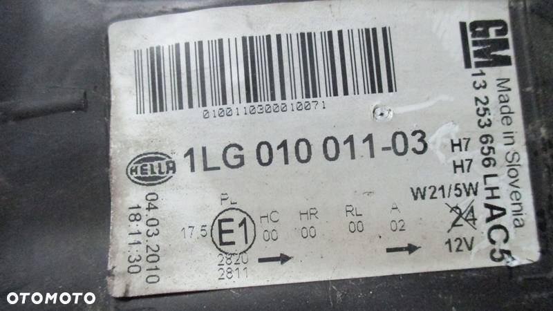 OPEL ASTRA J IV 10r ANGLIK lampa lewa przód 1LG010011-03 13253656 - 6