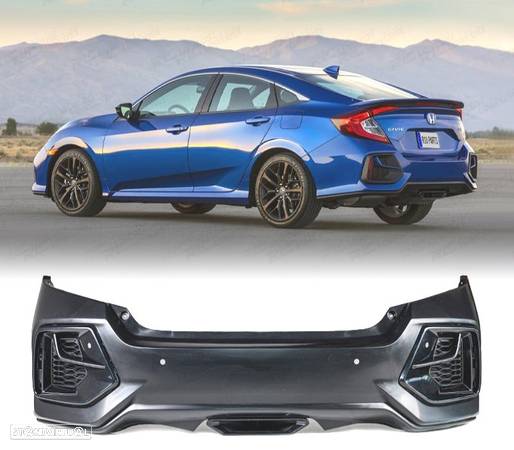 PARA-CHOQUES TRASEIRO PARA HONDA CIVIC 16- LOOK NEW SI - 1