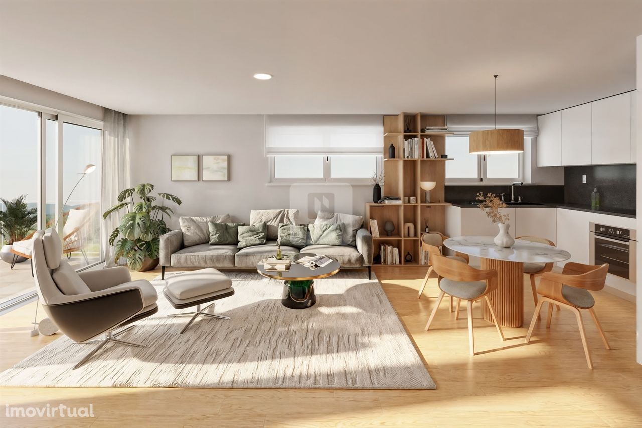 T2 Open Space com 2 Varandas New Two Bedroom Apartment at Gaia Porto