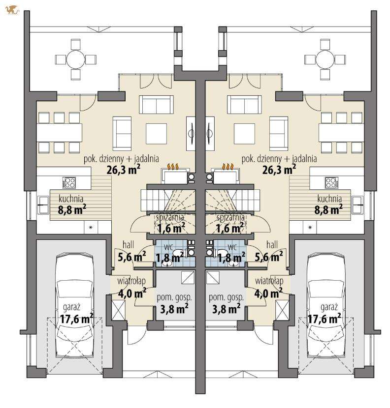 Nowoczesny bliźniak z balkonem i ogrodem – Łańcut, ul. Kąty - Pełny obrazek: 5/9