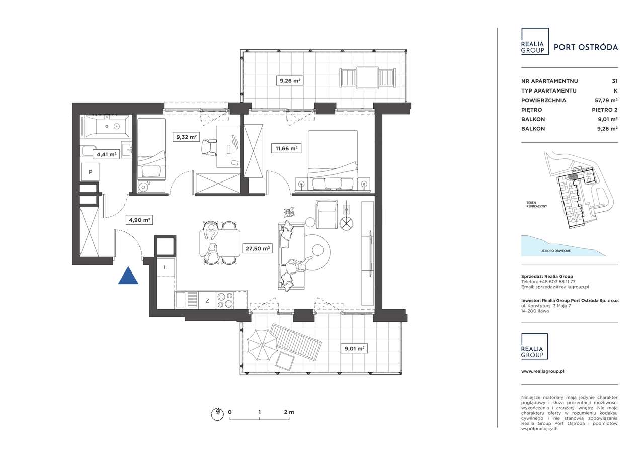 Port Ostróda | mieszkanie 31 - Pełny obrazek: 2/8
