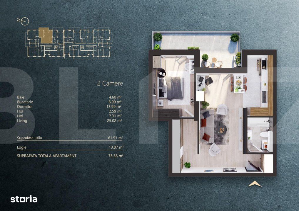 Apartament 2 camere intr-un Ansamblu rezidential Premium, zona Fabrici