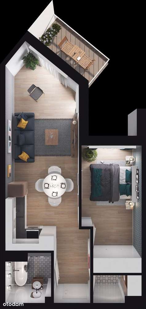 Pruszcz Park E - A.35 2-pok. 47,06 m2 - balkon - gotowe! - Pełny obrazek: 4/21