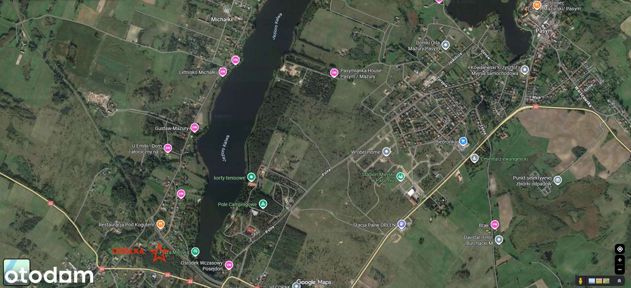 Atrakcyjna Działka 1500m2 nad jeziorem Kalwa, Pasym/Tylkowo - Pełny obrazek: 5/6